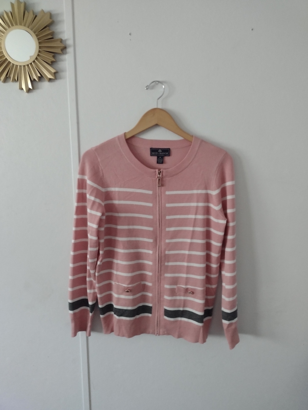 Seven Manor Striped Sweater Medium